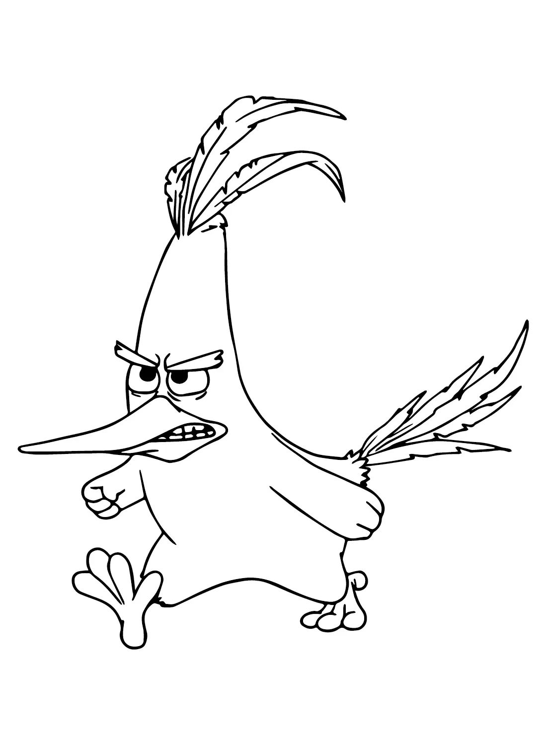 Çocuklar İçin Chuck Angry Bird Boyama Sayfaları 