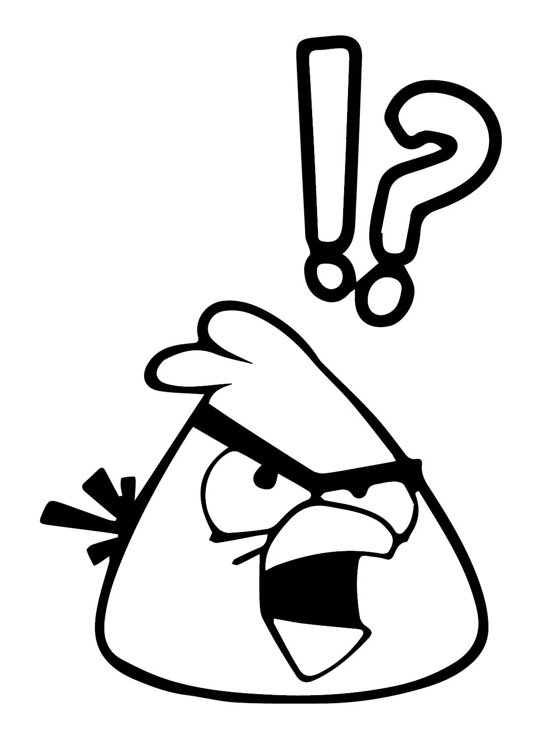 Çocuklar İçin Chuck Angry Bird Boyama Sayfaları 