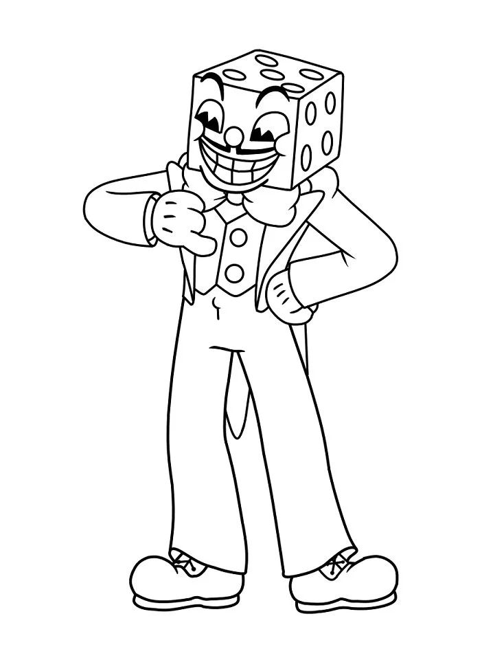 Çocuklar İçin Cuphead Boyama Sayfaları 