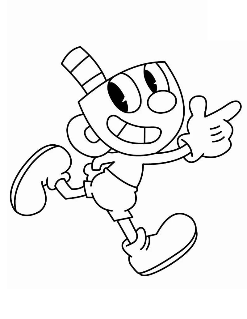 Çocuklar İçin Cuphead Boyama Sayfaları 