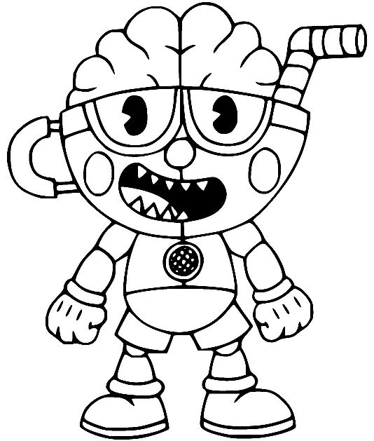 Çocuklar İçin Cuphead Boyama Sayfaları 