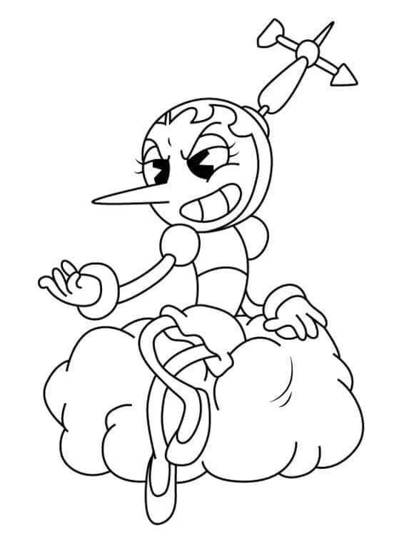 Çocuklar İçin Cuphead Boyama Sayfaları 