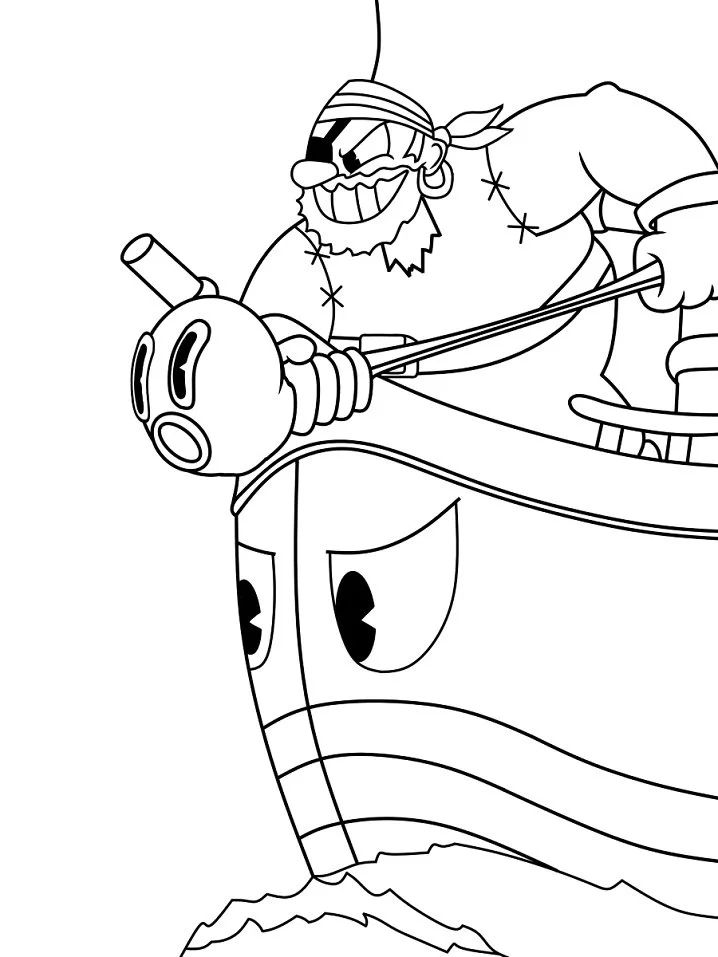Çocuklar İçin Cuphead Boyama Sayfaları 