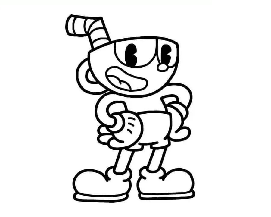 Çocuklar İçin Cuphead Boyama Sayfaları 
