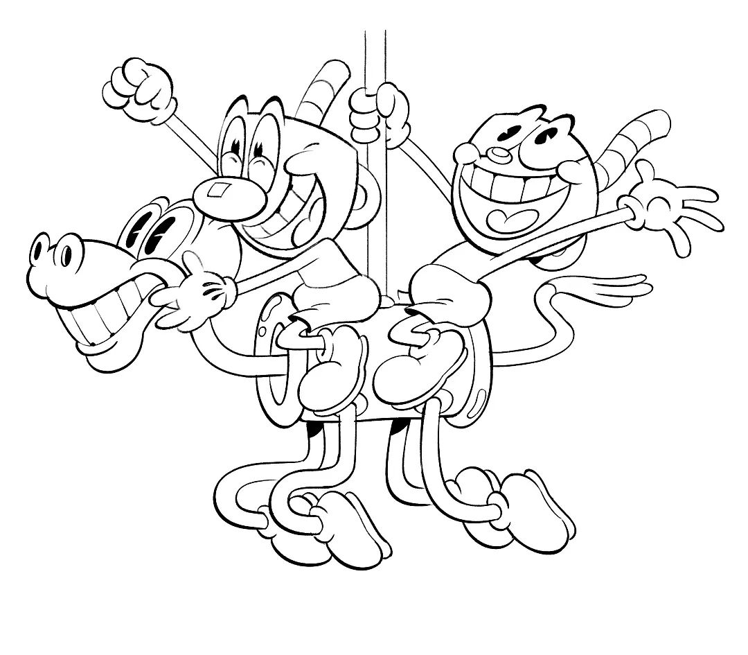 Çocuklar İçin Cuphead Boyama Sayfaları 