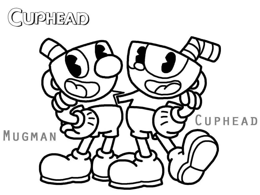 Çocuklar İçin Cuphead Boyama Sayfaları 
