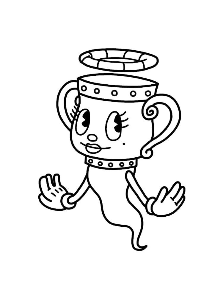 Çocuklar İçin Cuphead Boyama Sayfaları 