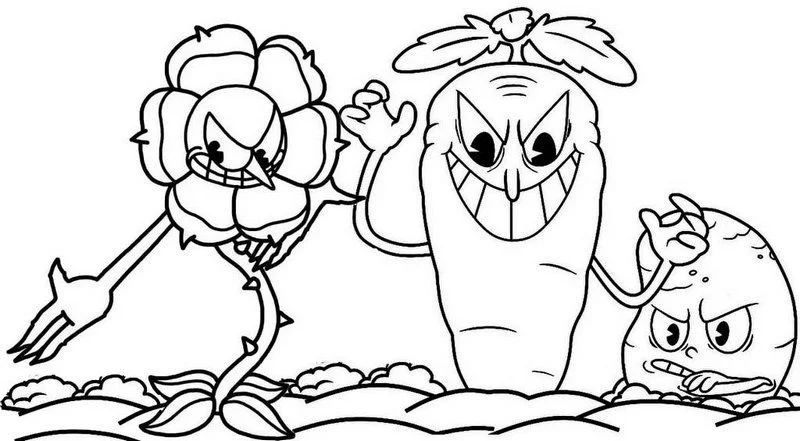 Çocuklar İçin Cuphead Boyama Sayfaları 
