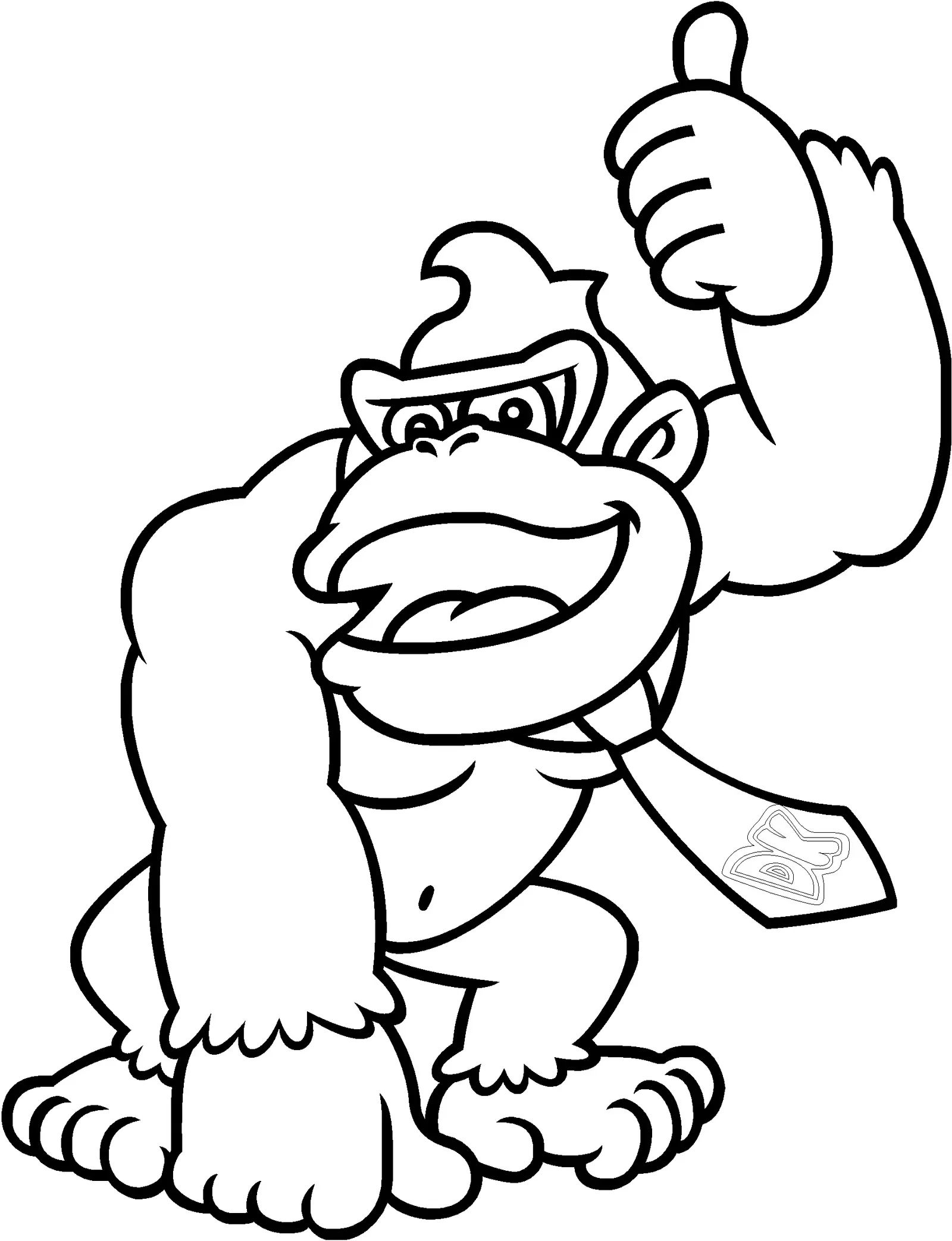 Çocuklar İçin Donkey Kong Boyama Sayfaları 