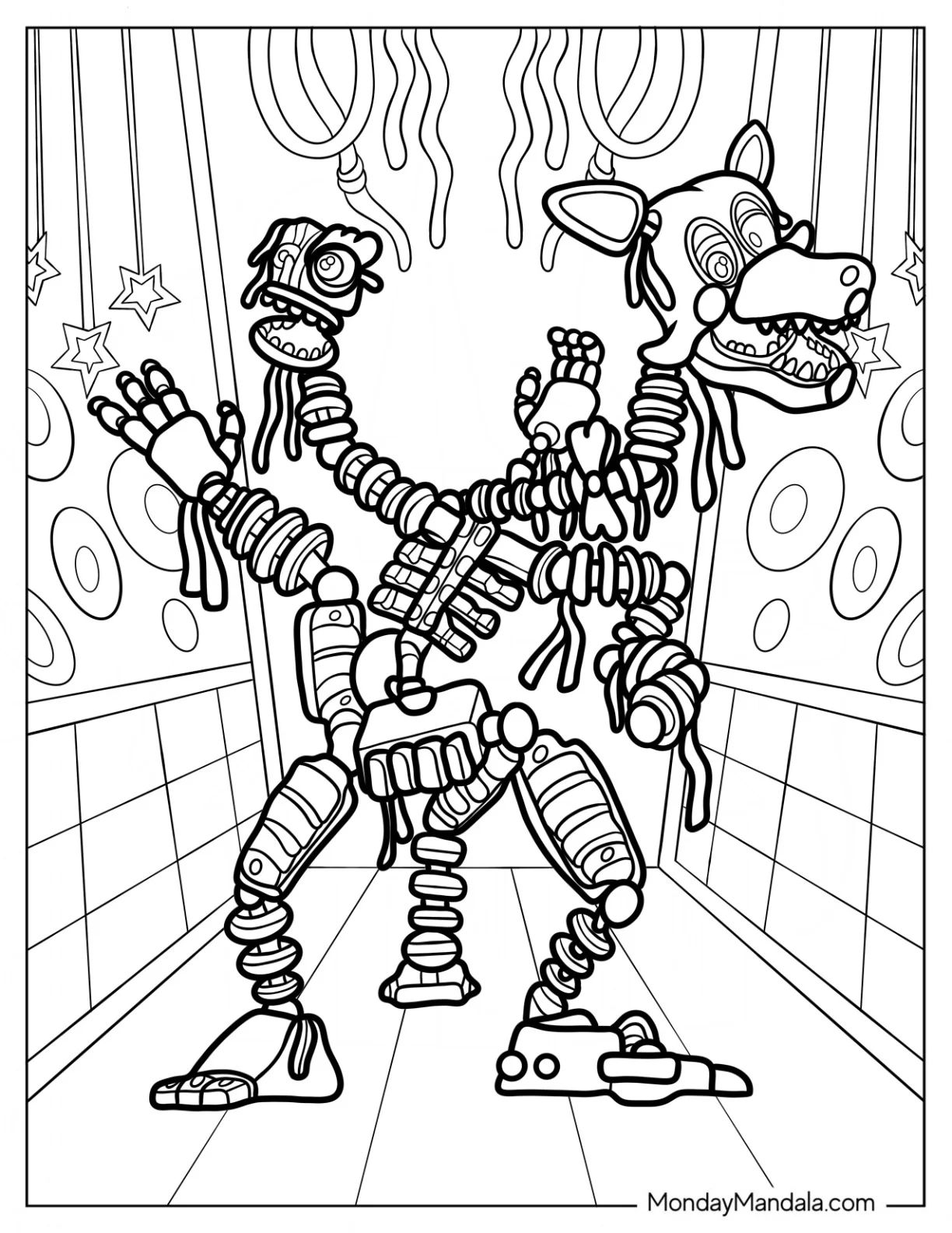 Çocuklar İçin Five Nights At Freddys Boyama Sayfaları 