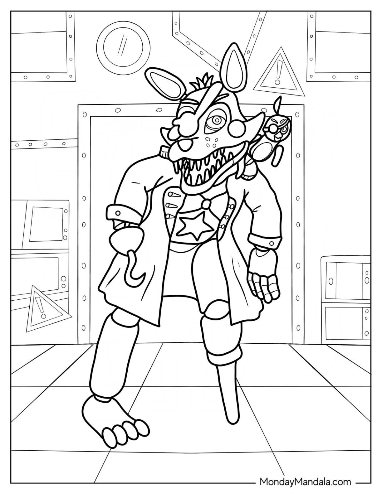 Çocuklar İçin Five Nights At Freddys Boyama Sayfaları 