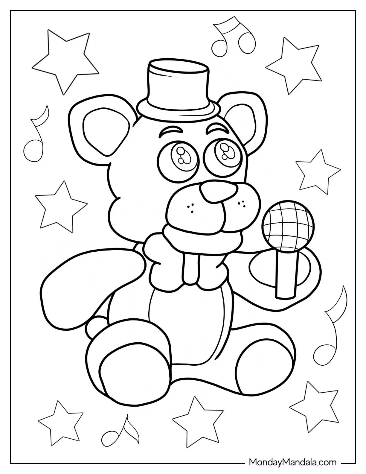 Çocuklar İçin Five Nights At Freddys Boyama Sayfaları 