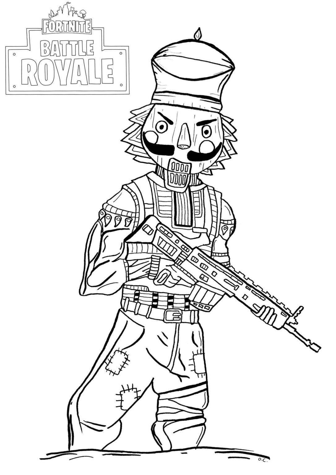 Çocuklar İçin Fortnite Boyama Sayfaları 