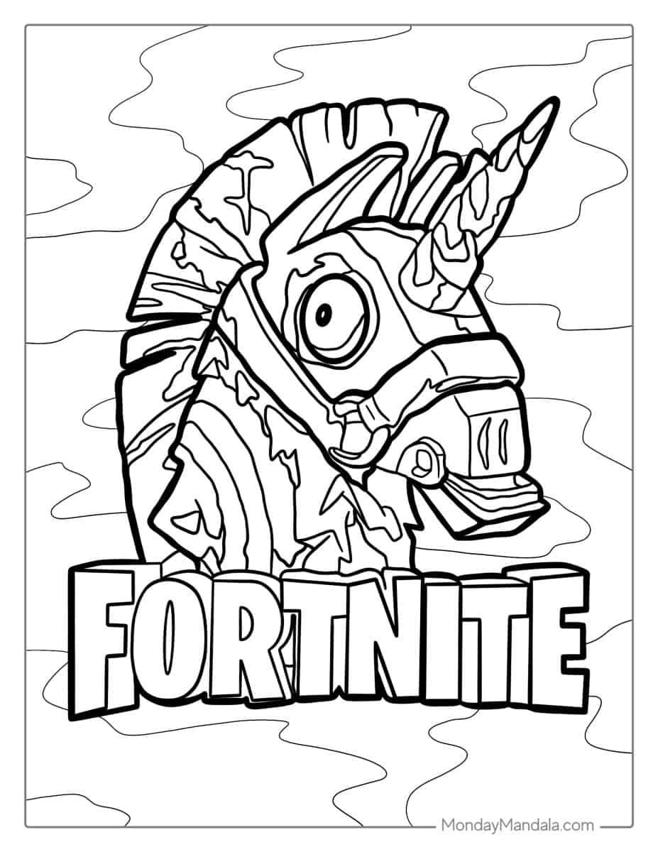 Çocuklar İçin Fortnite Boyama Sayfaları 