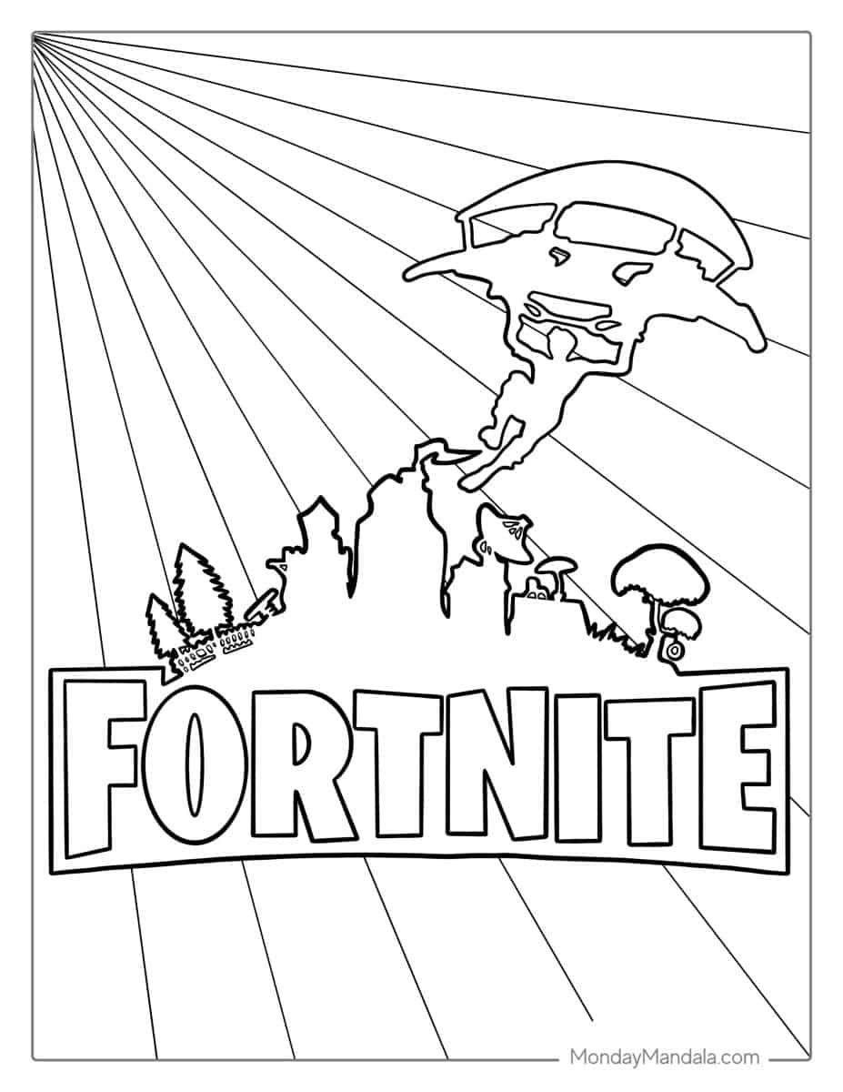 Çocuklar İçin Fortnite Boyama Sayfaları 