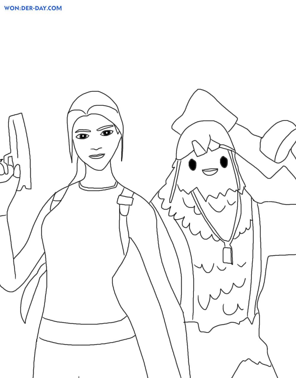Çocuklar İçin Fortnite Boyama Sayfaları 