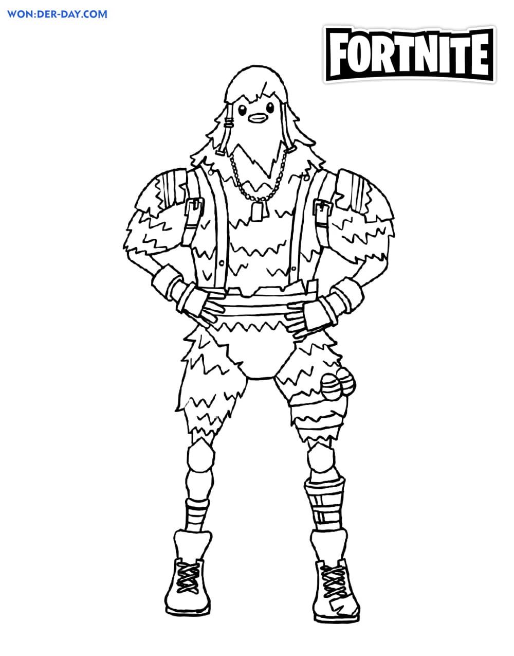 Çocuklar İçin Fortnite Boyama Sayfaları 