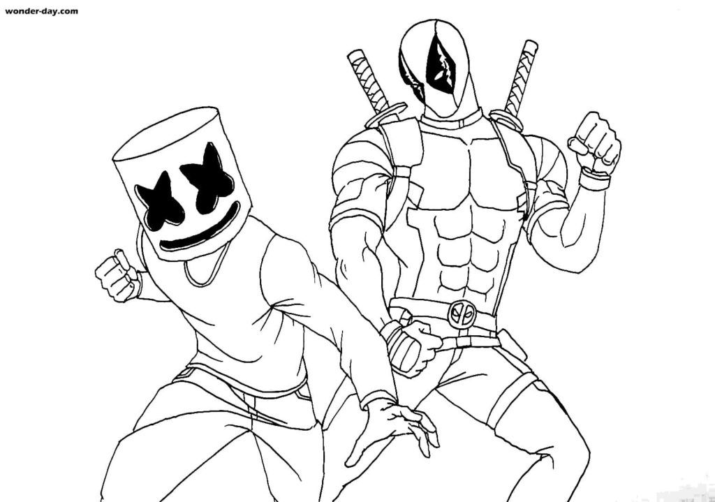 Çocuklar İçin Fortnite Boyama Sayfaları 