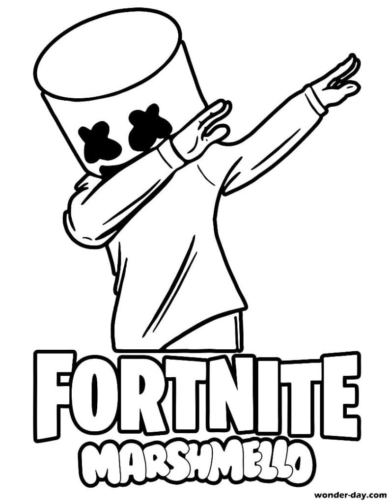 Çocuklar İçin Fortnite Boyama Sayfaları 