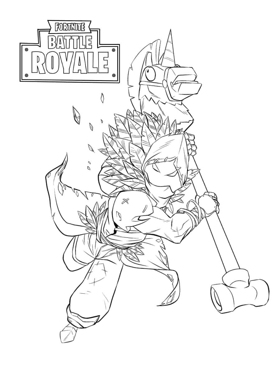 Çocuklar İçin Fortnite Boyama Sayfaları 