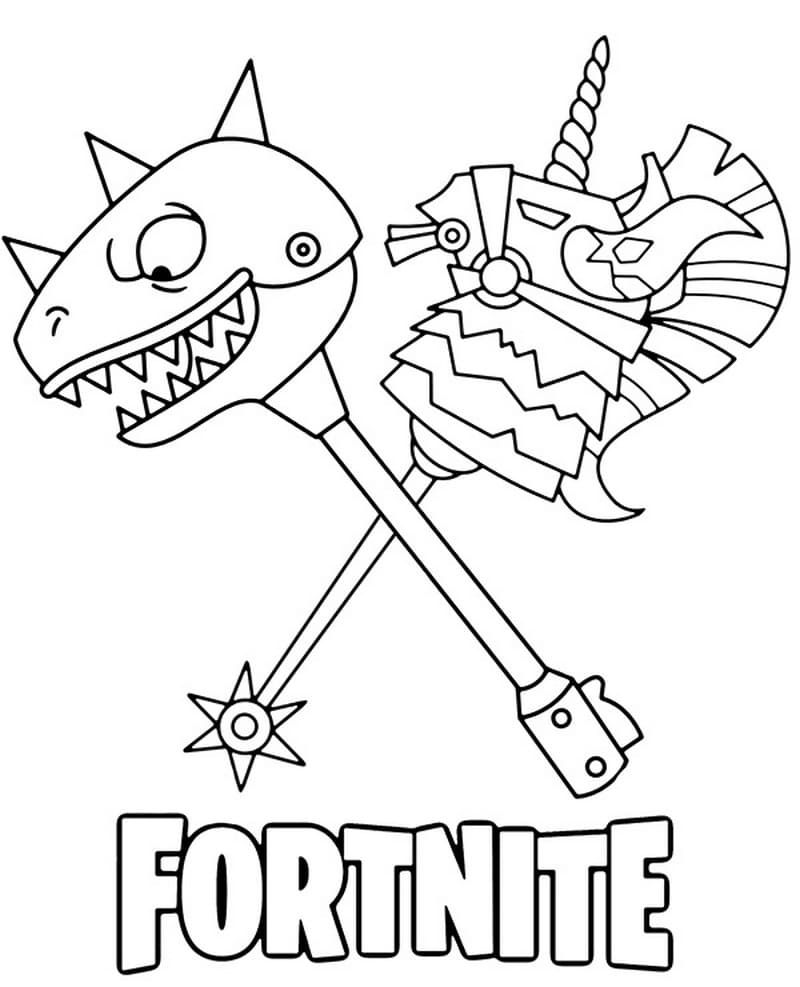 Çocuklar İçin Fortnite Boyama Sayfaları 