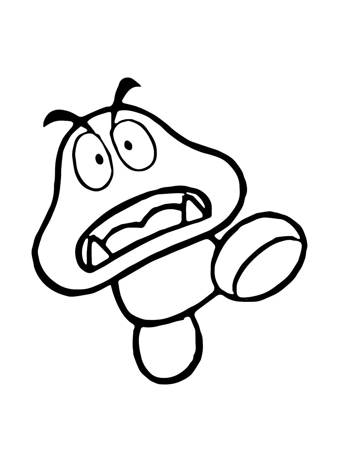 Çocuklar İçin Goomba Boyama Sayfaları 