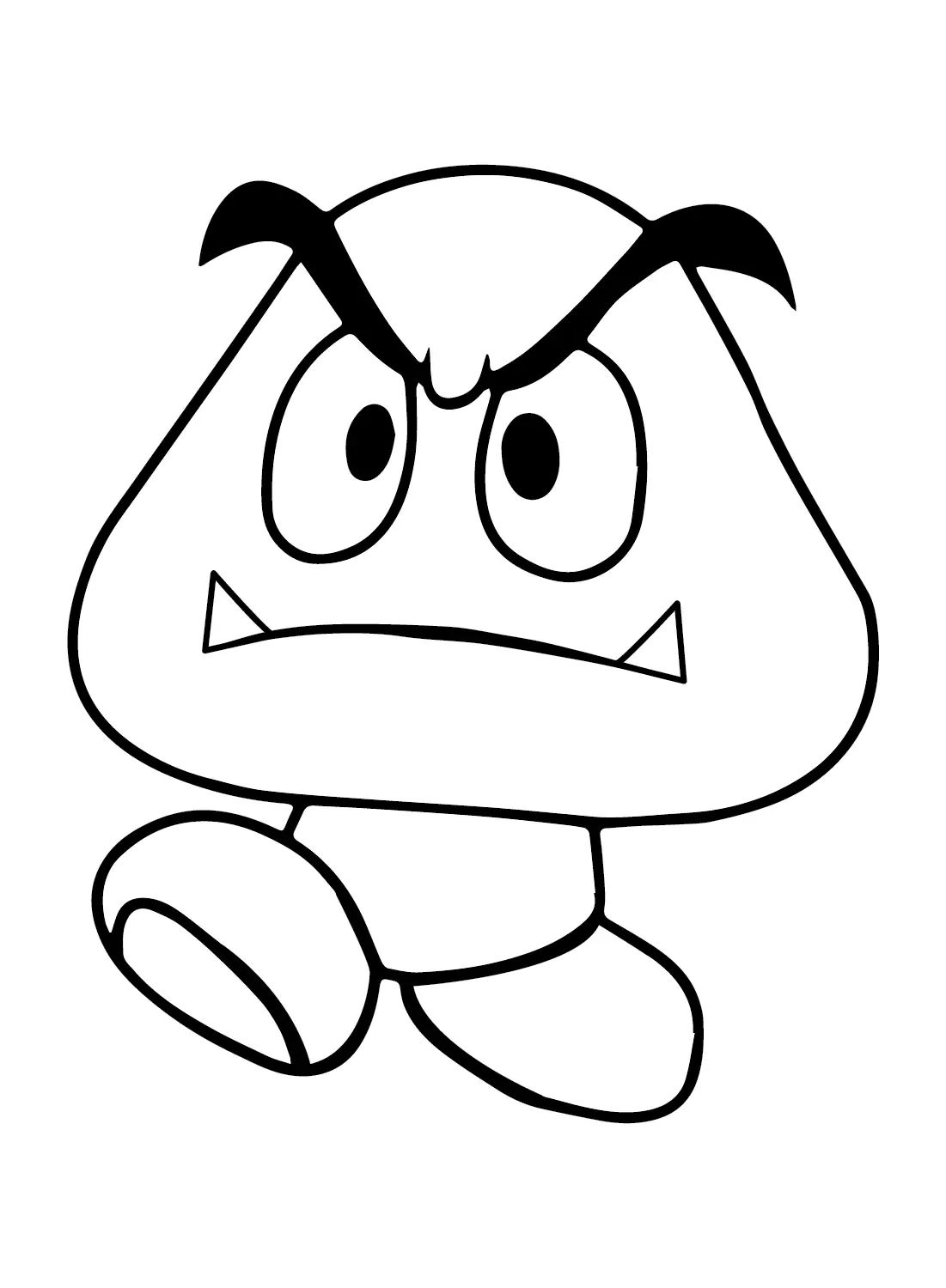 Çocuklar İçin Goomba Boyama Sayfaları 