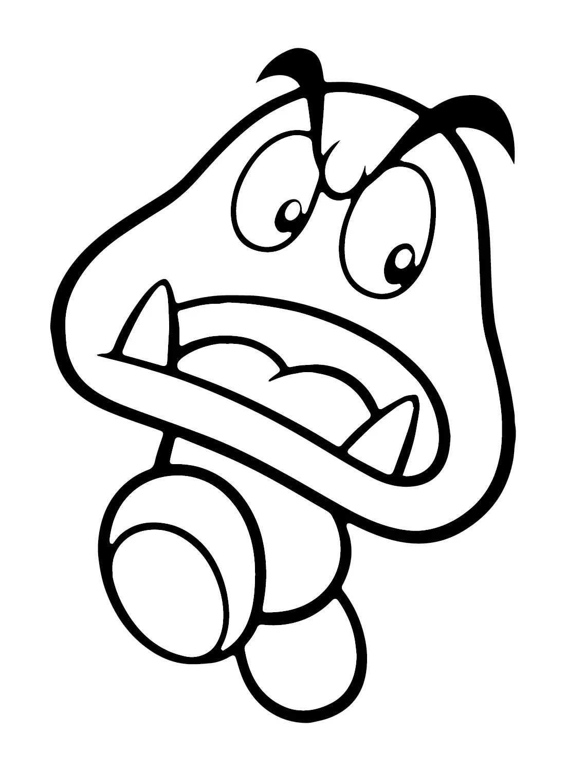 Çocuklar İçin Goomba Boyama Sayfaları 