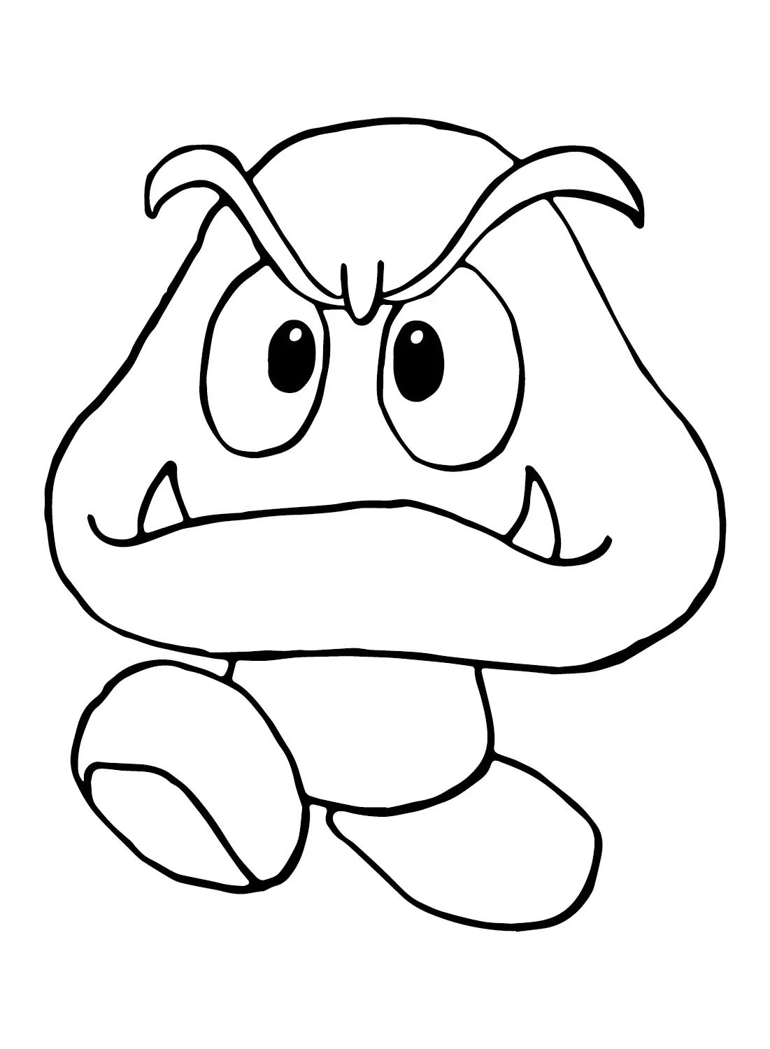 Çocuklar İçin Goomba Boyama Sayfaları 