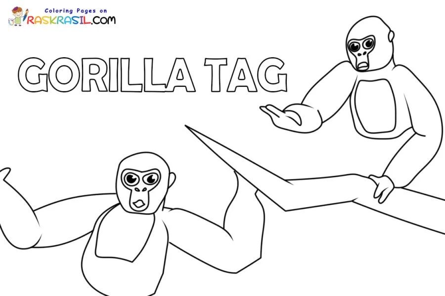 Çocuklar İçin Gorilla Tag Boyama Sayfaları 