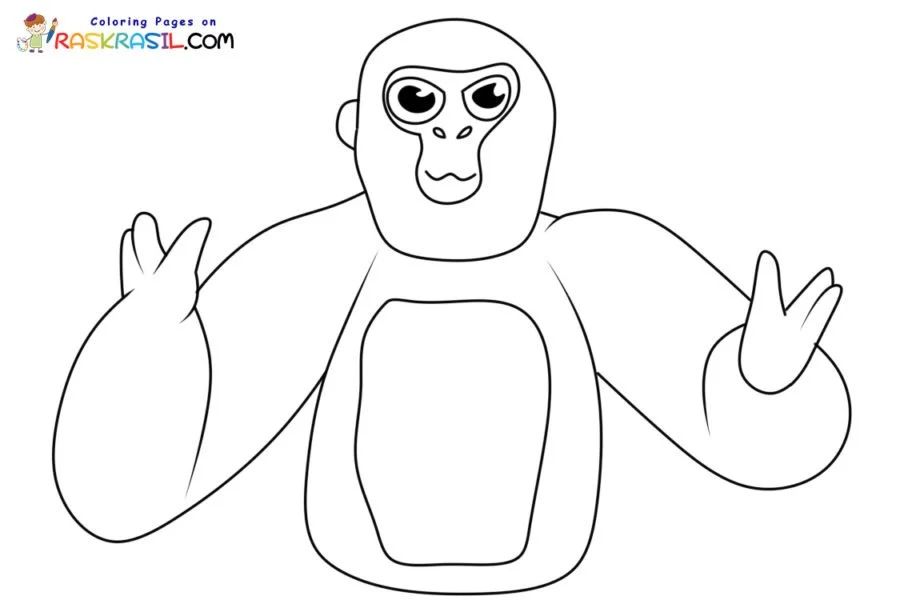 Çocuklar İçin Gorilla Tag Boyama Sayfaları 