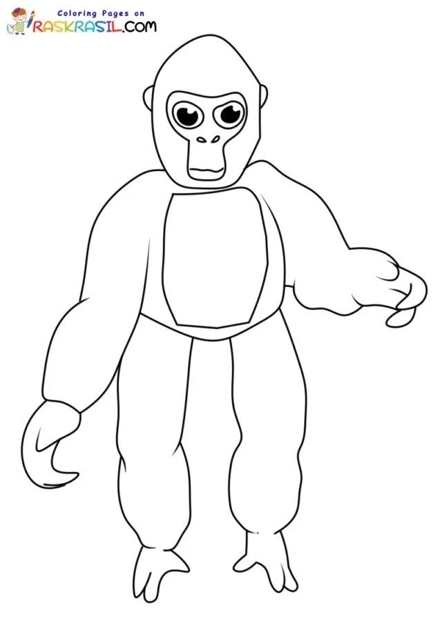 Çocuklar İçin Gorilla Tag Boyama Sayfaları 