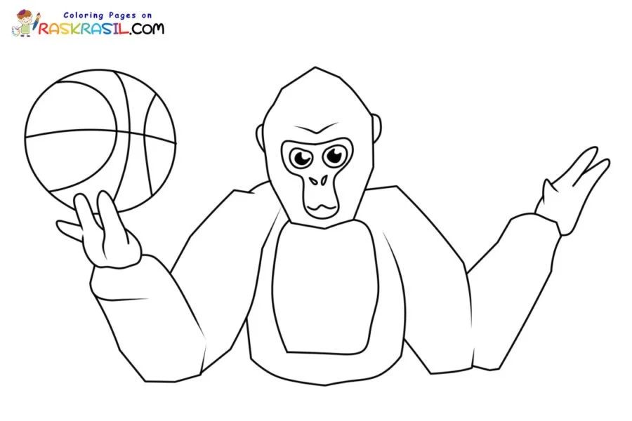 Çocuklar İçin Gorilla Tag Boyama Sayfaları 