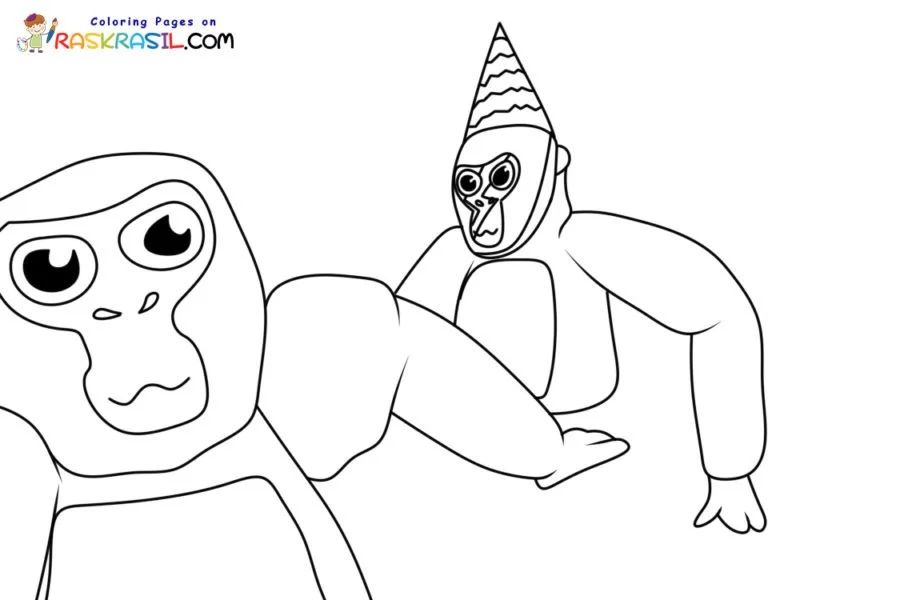 Çocuklar İçin Gorilla Tag Boyama Sayfaları 
