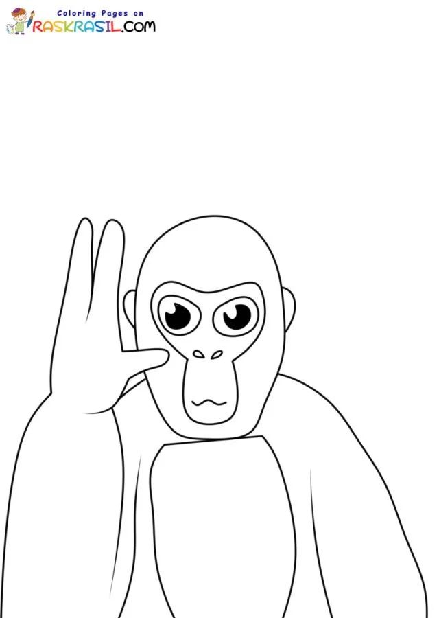 Çocuklar İçin Gorilla Tag Boyama Sayfaları 