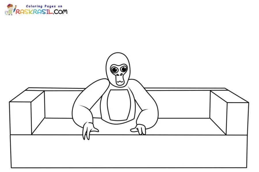 Çocuklar İçin Gorilla Tag Boyama Sayfaları 