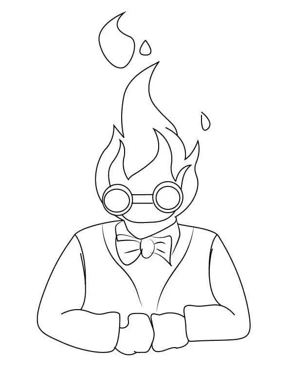 Çocuklar İçin Grillby Boyama Sayfaları 