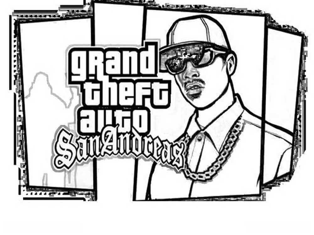 Çocuklar İçin Gta Boyama Sayfaları 