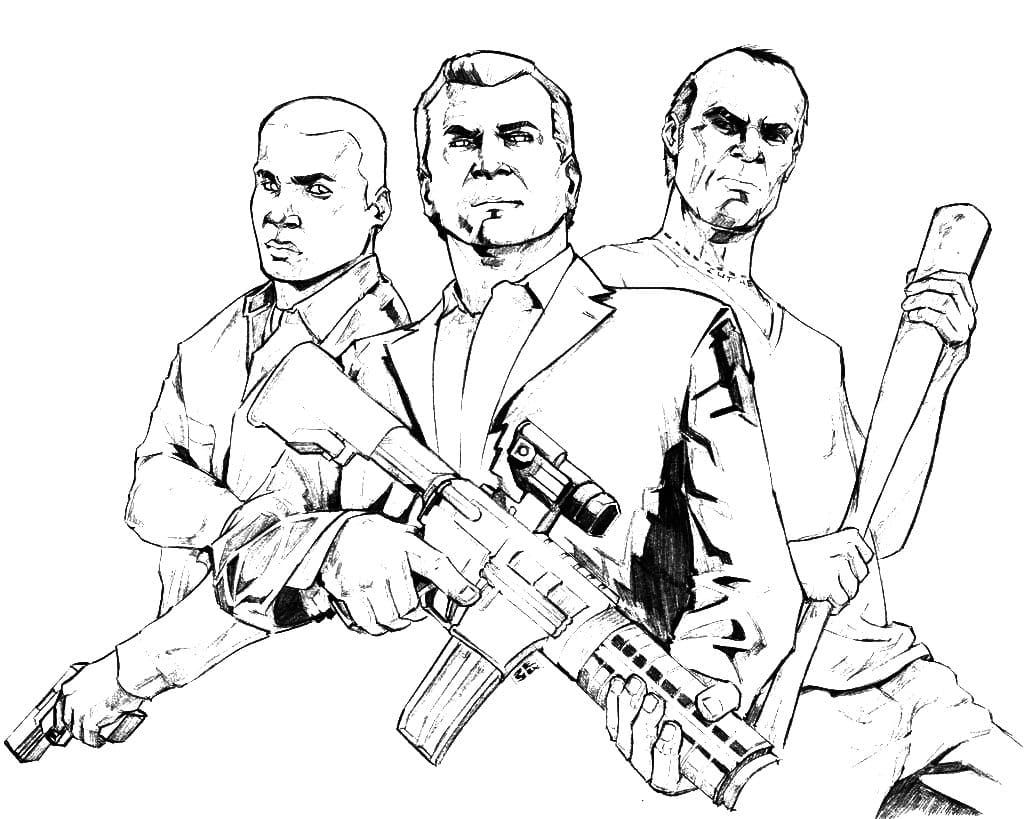 Çocuklar İçin Gta Boyama Sayfaları 
