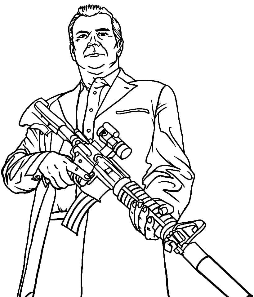 Çocuklar İçin Gta Boyama Sayfaları 