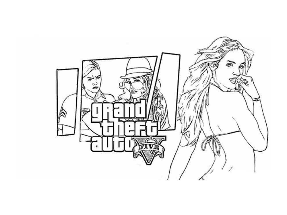 Çocuklar İçin Gta Boyama Sayfaları 