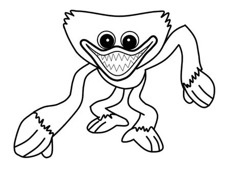 Çocuklar İçin Huggy Wuggy Boyama Sayfaları 