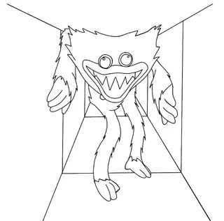 Çocuklar İçin Huggy Wuggy Boyama Sayfaları 
