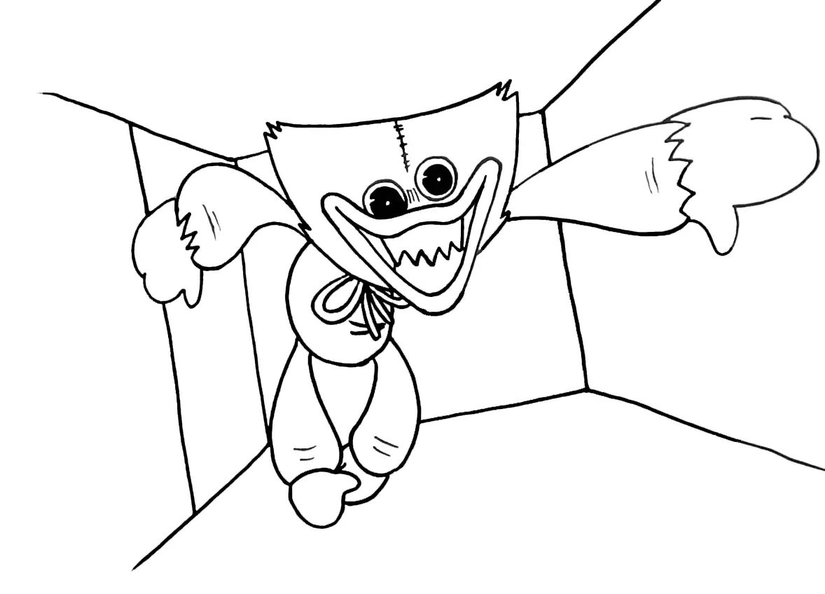 Çocuklar İçin Huggy Wuggy Boyama Sayfaları 