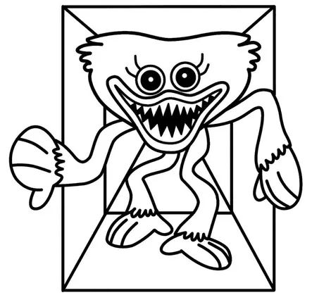 Çocuklar İçin Huggy Wuggy Boyama Sayfaları 