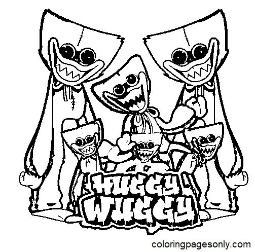 Çocuklar İçin Huggy Wuggy Boyama Sayfaları 