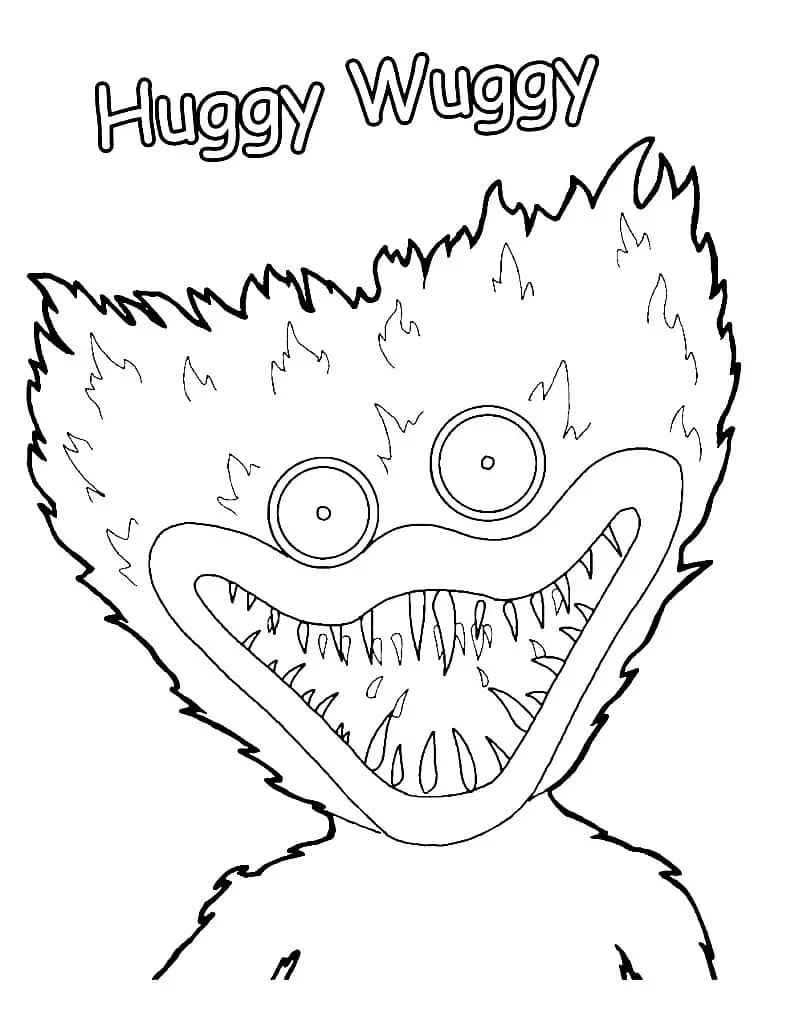 Çocuklar İçin Huggy Wuggy Boyama Sayfaları 
