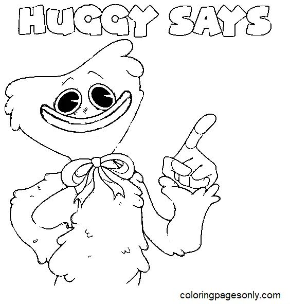 Çocuklar İçin Huggy Wuggy Boyama Sayfaları 