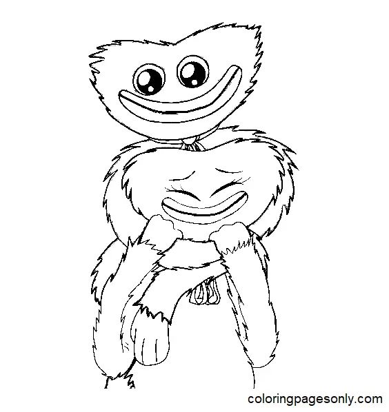 Çocuklar İçin Huggy Wuggy Boyama Sayfaları 