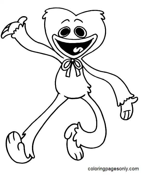 Çocuklar İçin Huggy Wuggy Boyama Sayfaları 